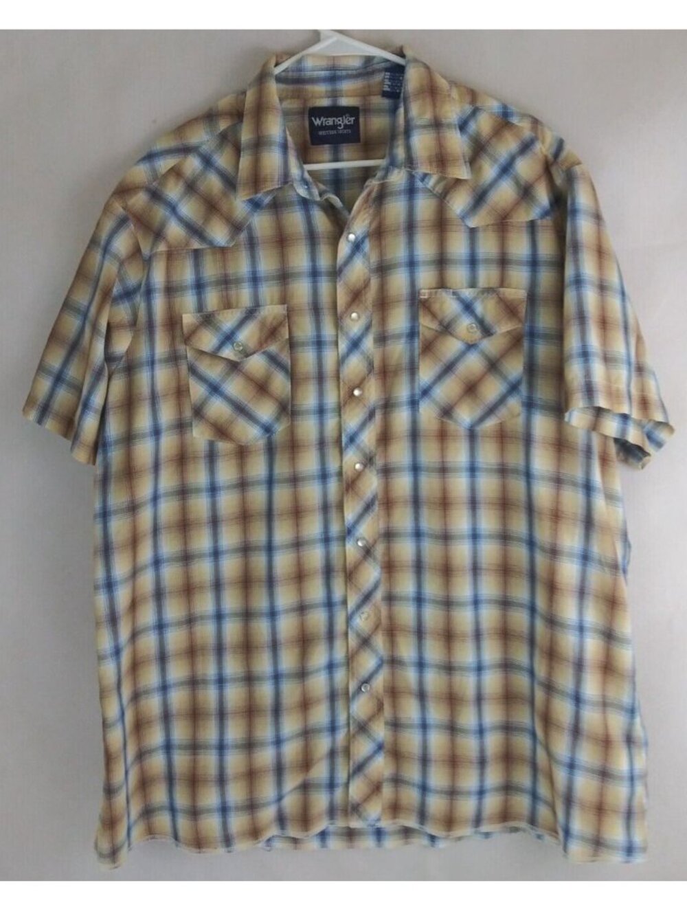 Vintage Wrangler Western Shirts Men's Colorful Pearl Snap Shirt Size 2XT